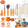 13Pcs Halloween Pumpkin Carving Kit Stainless Steel Carving Kit Pumpkin Sculpting Cutting Kit Halloween Decorative Tools