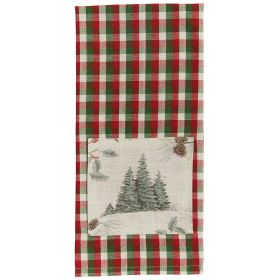 Wild And Beautiful Holiday Tree Patch Dishtowel