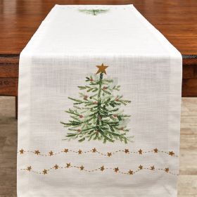 Rustic Christmas Table Runner 54" L