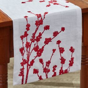 Patricia Heaton Home Berry Elegance Table Runner  54"L
