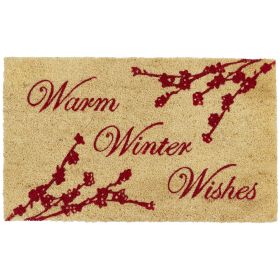 Patricia Heaton Home Berry Elegance Warm Winter Wishes Doormat