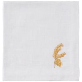 Patricia Heaton Home Gold Embroidered Pinecone Napkin