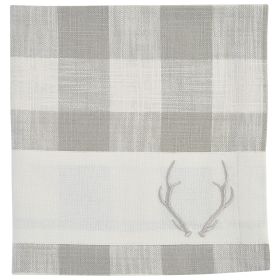 Eva & Co Antler Napkins Set Of 4 - Check