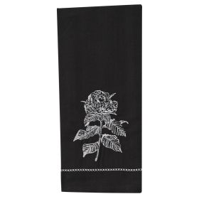 Hydrangea Embroidered Dishtowel