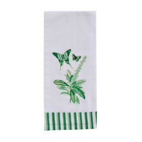 Patricia Heaton Home Butterfly Embroidered Dishtowel - Green