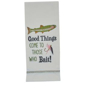 Good Things Come Embroidered Dishtowel