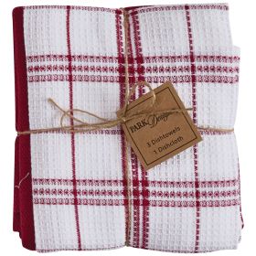 Carriage 3 Dishtowel & 1 Dishcloth Set