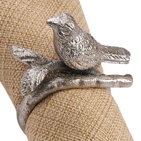 Songbird Napkin Ring-Silver