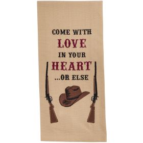 Love In Your Heart  Embroidered Dishtowel