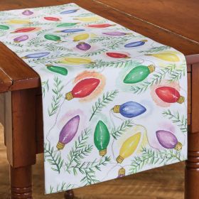 Holiday Lights Table Runner 36" L