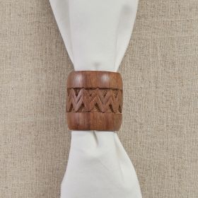 Zig Zag Wood Cuff Napkin Ring