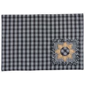 Stafford Sunflower Placemat - Black And Cream