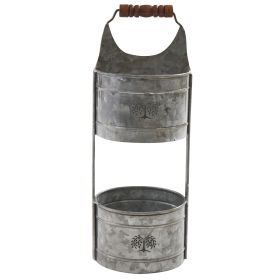 Galvanized 2 Tier Caddy
