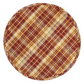 Astor Plaid Round Quilted Placemat 15"Dia