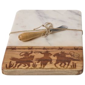 Cowboy Cutting Board with Spreader