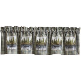 Horizon Plaid Lined Patch Valance 14"L