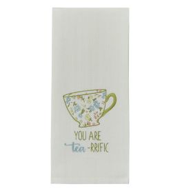 You Are Tea-Rrific Embroidered Dishtowel