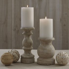 Jenny Candlestick Tall - White Washed
