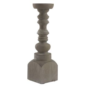 Brighton Wood Candlestick - 15"