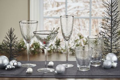Metallic Rim Highball - Silver