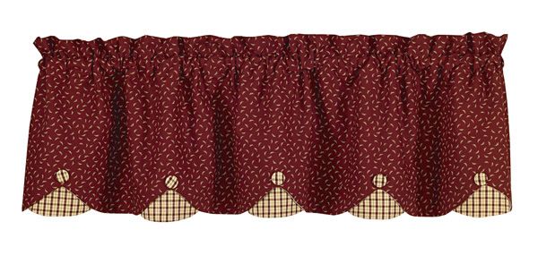 Apple Jack Lined Scallop Valance