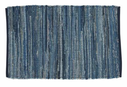 Indigo Chindi Rag Rug - 2' x 3'