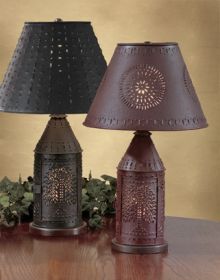 Willow Punched Revere Lamp - Red