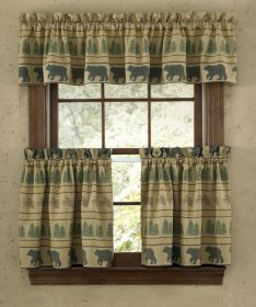 Bear Tracks Lined Valance - 14"L