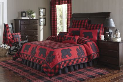 Buffalo Check Queen Bed Skirt