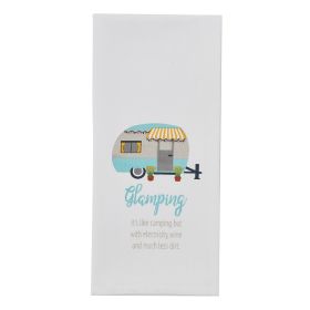 Glamping Like Camping Printed Dishtowel