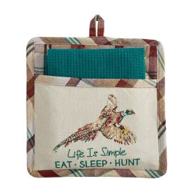 Gamekeeper Plaid Pocket Potholder Set