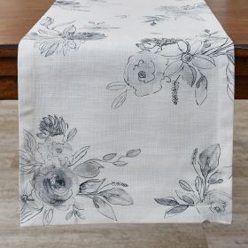 Midnight Floral Table Runner 72"L