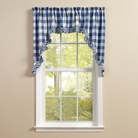 Wicklow Ruffled Swags 36" L - China Blue