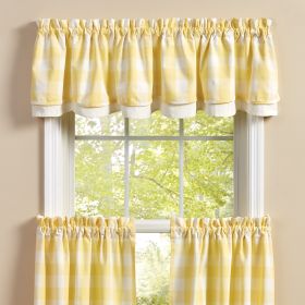Wicklow Lined Layered Valance 16" L - Yellow