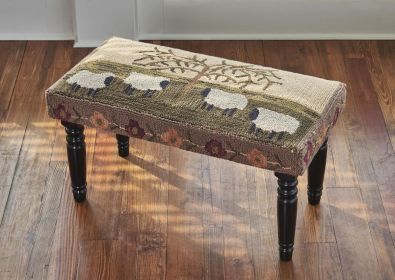 Willow & Sheep Hooked Bench