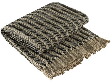 Cable Throw - Black & Tan