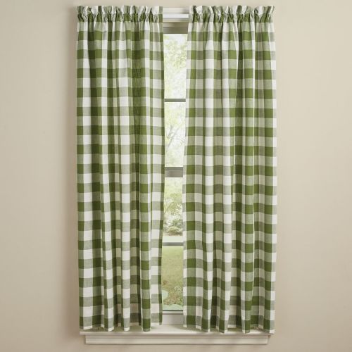 Wicklow Check Panels - 63"L - Sage