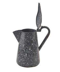 Granite Enamelware Pitcher with Lid - Gray