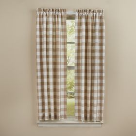 Wicklow Check Panels  - 63"L  - Natural