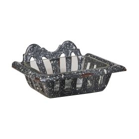 Granite Enamelware Soap Dish - Gray