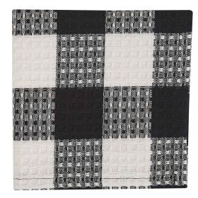 Wicklow Check Dishcloth - Black & Cream